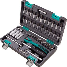Набор инструмента 1/4", CrV, S2, усиленный кейс, 47шт STELS 14099 (артикул 15568894) – фото 9