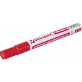 Лаковый маркер-краска 2-4 мм, красный, нитро-основа, алюминиевый корпус BRAUBERG 150874 (артикул 15867229) – фото 4