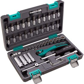 Набор инструмента 1/4", CrV, S2, усиленный кейс, 47шт STELS 14099 (артикул 15568894) – фото 4