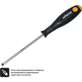 Шлицевая отвертка Inforce SL5x125 06-09-60 (артикул 15759608) – фото 1